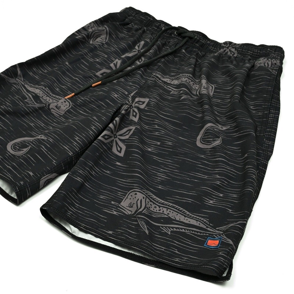 Cova Swimming Fish AOP Men's Swim Trunks Medium Drawstring Closure Beach Resort